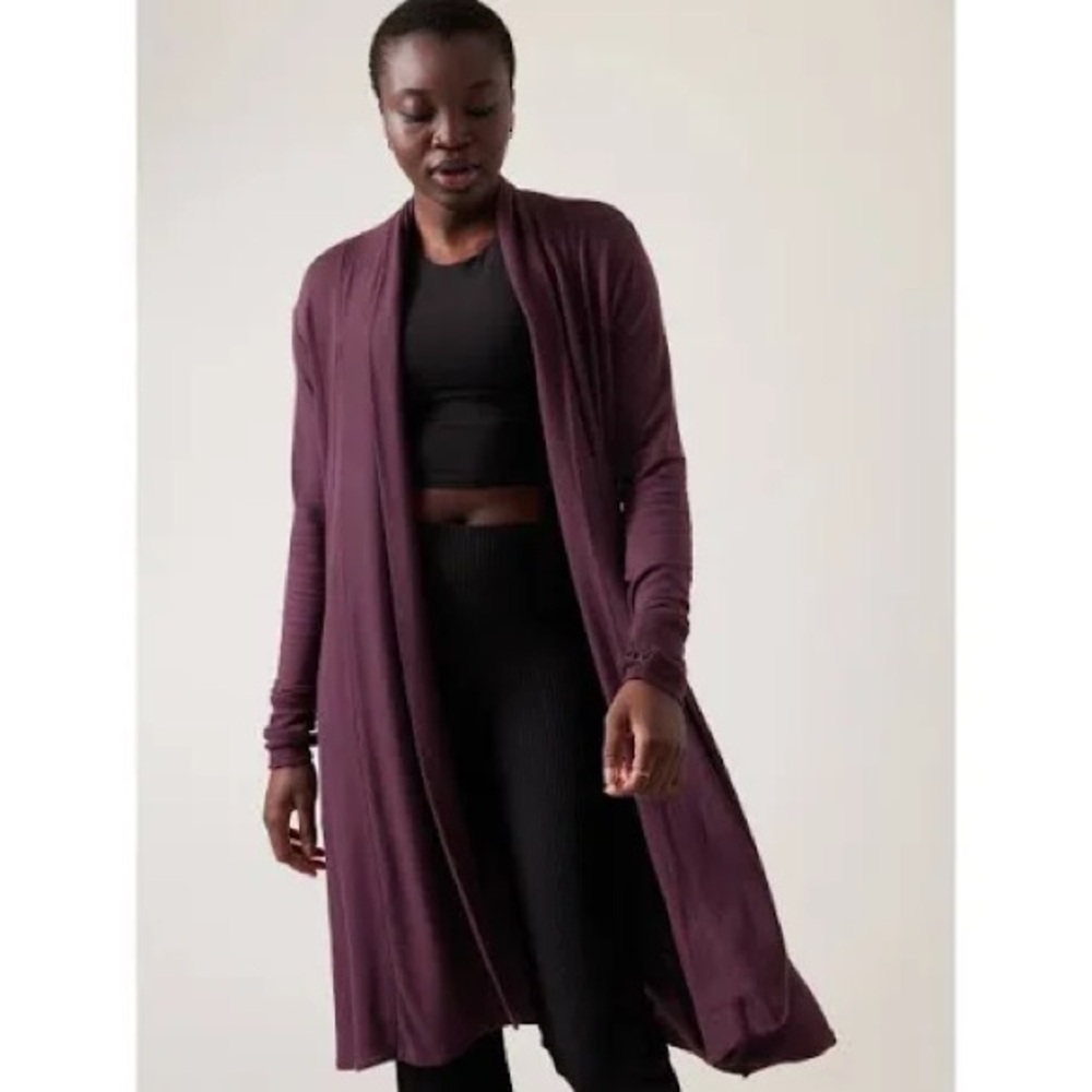 Athleta purple duster jacket